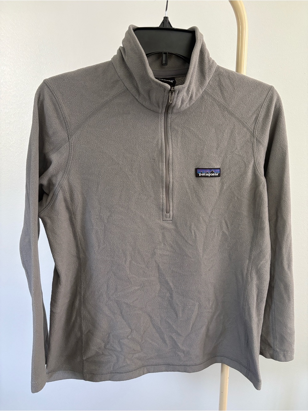 Patagonia Micro D 1/4 Zip Lightweight Fleece Pullover Gray Size M